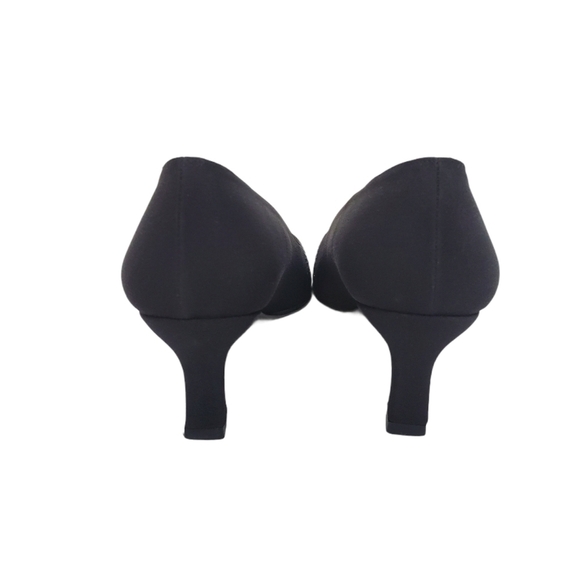 Stuart Weitzman Black Rhinestone Low Heels - Picture 5 of 10